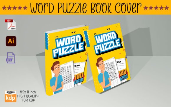 Download Word Puzzle Book Cover Template - Premium Resources