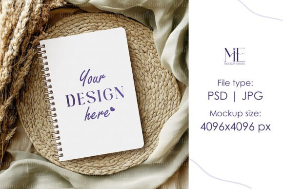 Download Spiral Notebook Mockup, Planner Mockup - Spiral notebook Collection